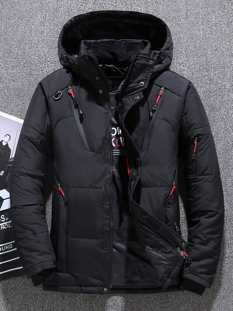 Men's Thick Hooded Puffer Jacket – Warm Winter Coat for Outdoor Activities