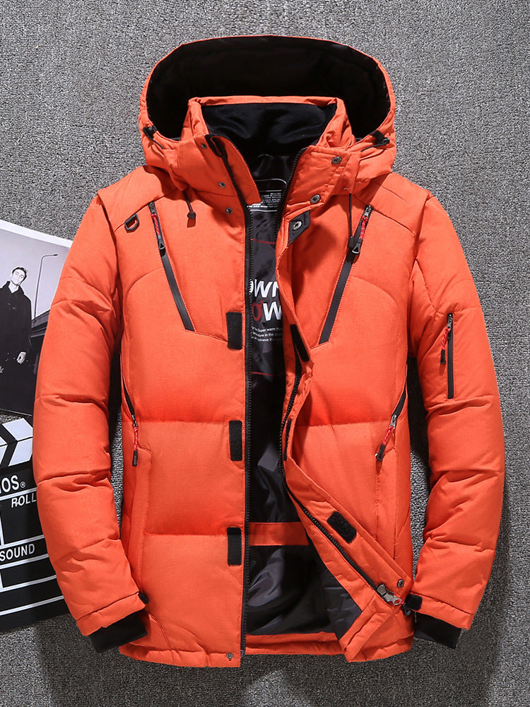 Men's Thick Hooded Puffer Jacket – Warm Winter Coat for Outdoor Activities