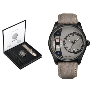 TOMI Men's Quartz Fashion Watch – Creative Dial Business Wristwatch with Gift Box