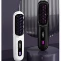 Wireless Ionic Hair Straightening Brush – Portable Cordless Hair Straightener Comb with Adjustable Temperature, Rechargeable Negative Ion Styling Brush