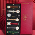 Lucky Fox Women's 7-Day Watch Gift Set – Vintage Quartz Watches with Leather Straps